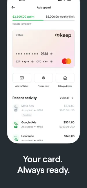 Keep: All-in-One Banking iPhone screenshot 4