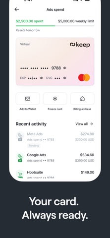 Keep: All-in-One Banking iPhone screenshot 4