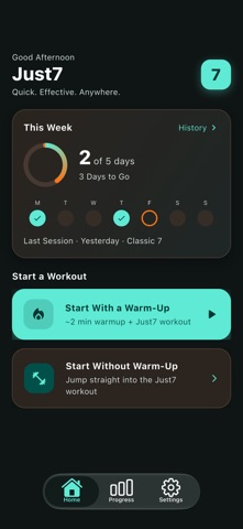 Just7: 7 Minute Workout Screenshot 1 of 10