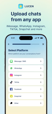 Lucen: AI Text Dating Advice iPhone screenshot