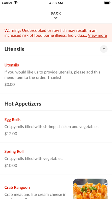 Dee's Mandarin & Sushi Lounge iPhone screenshot 3 - Food & Drink app