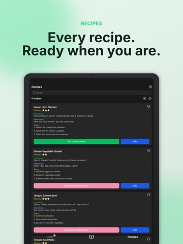 Recipe Journal: Cai Pu Ji iPad screenshot