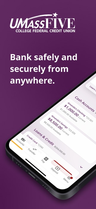 UMassFive Mobile Banking Screenshot 1 of 5