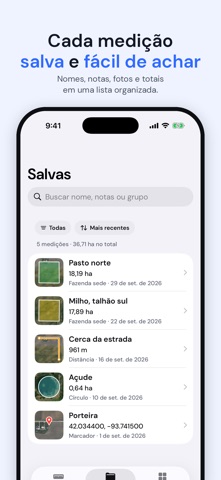 AreaMap: Medir Terreno e Área iPhone screenshot 7