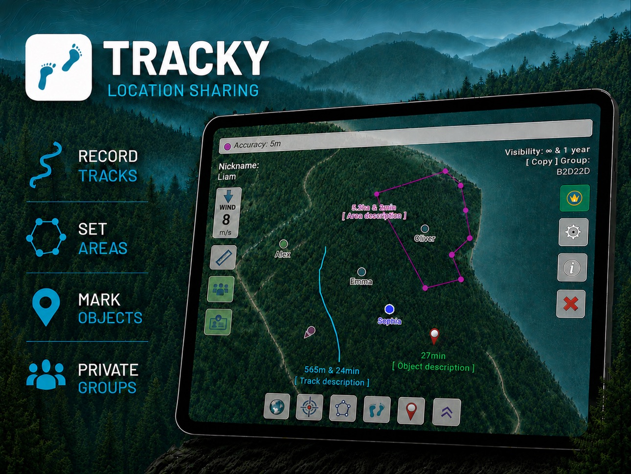 Screenshot 5 of Tracky – Location Sharing