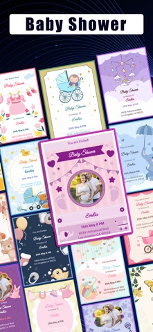 Baby Shower Invitation Creator iPhone screenshot