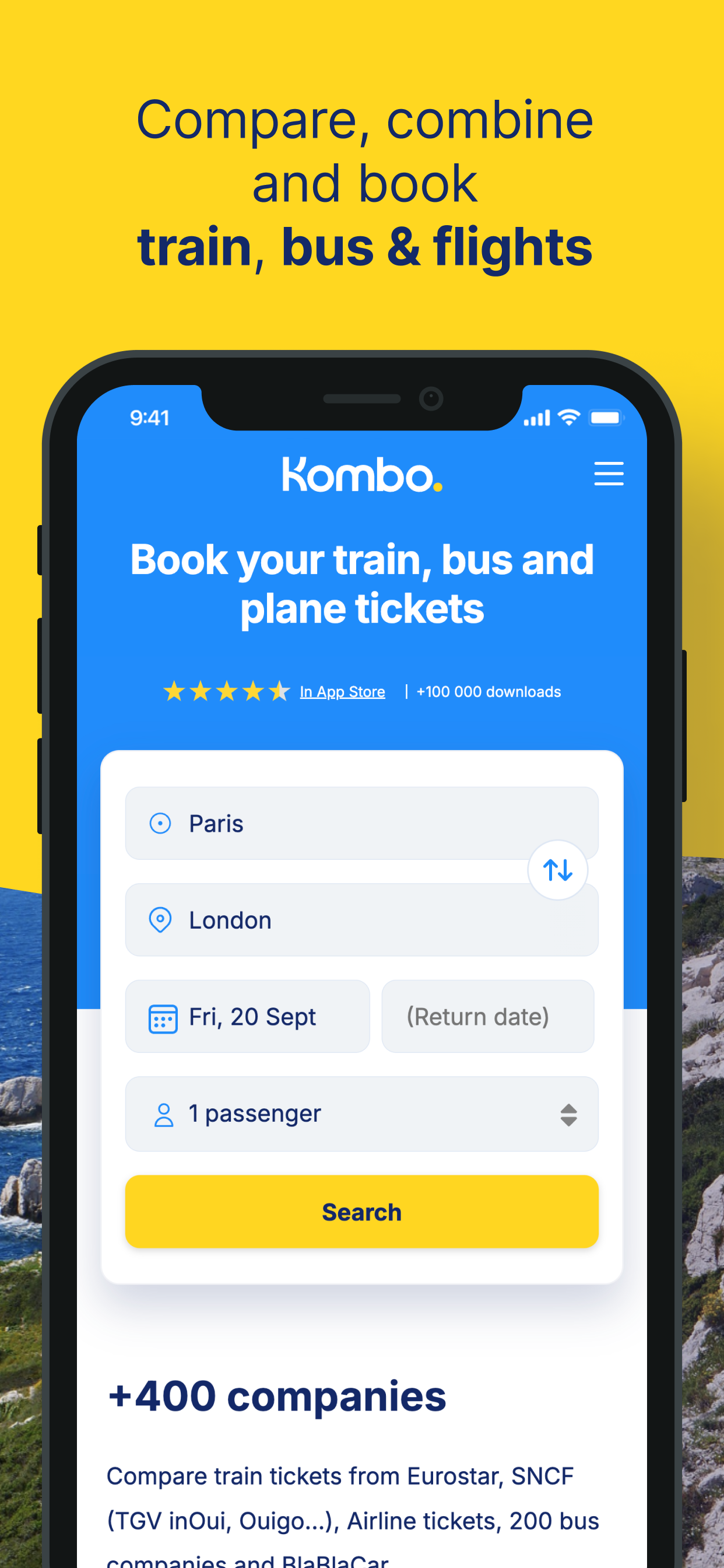 Kombo: Train, Bus & Flights