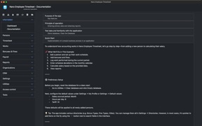 Nano Employee Timesheet screenshot