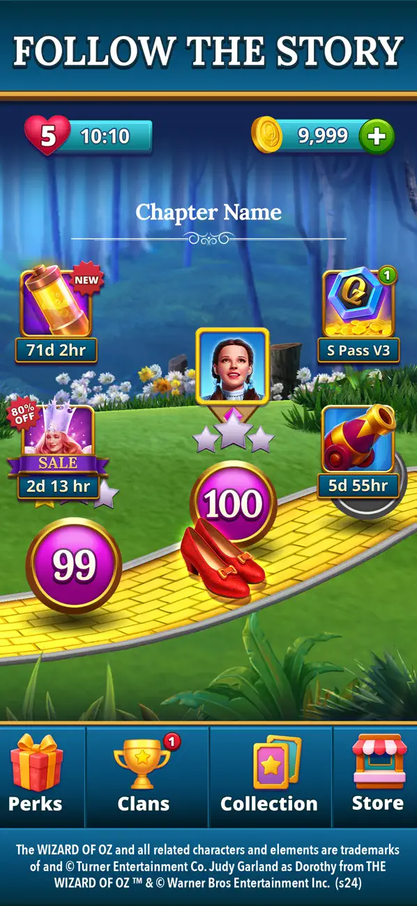 #3. The Wizard of Oz Magic Match 3 (iOS) De: Zynga Inc.