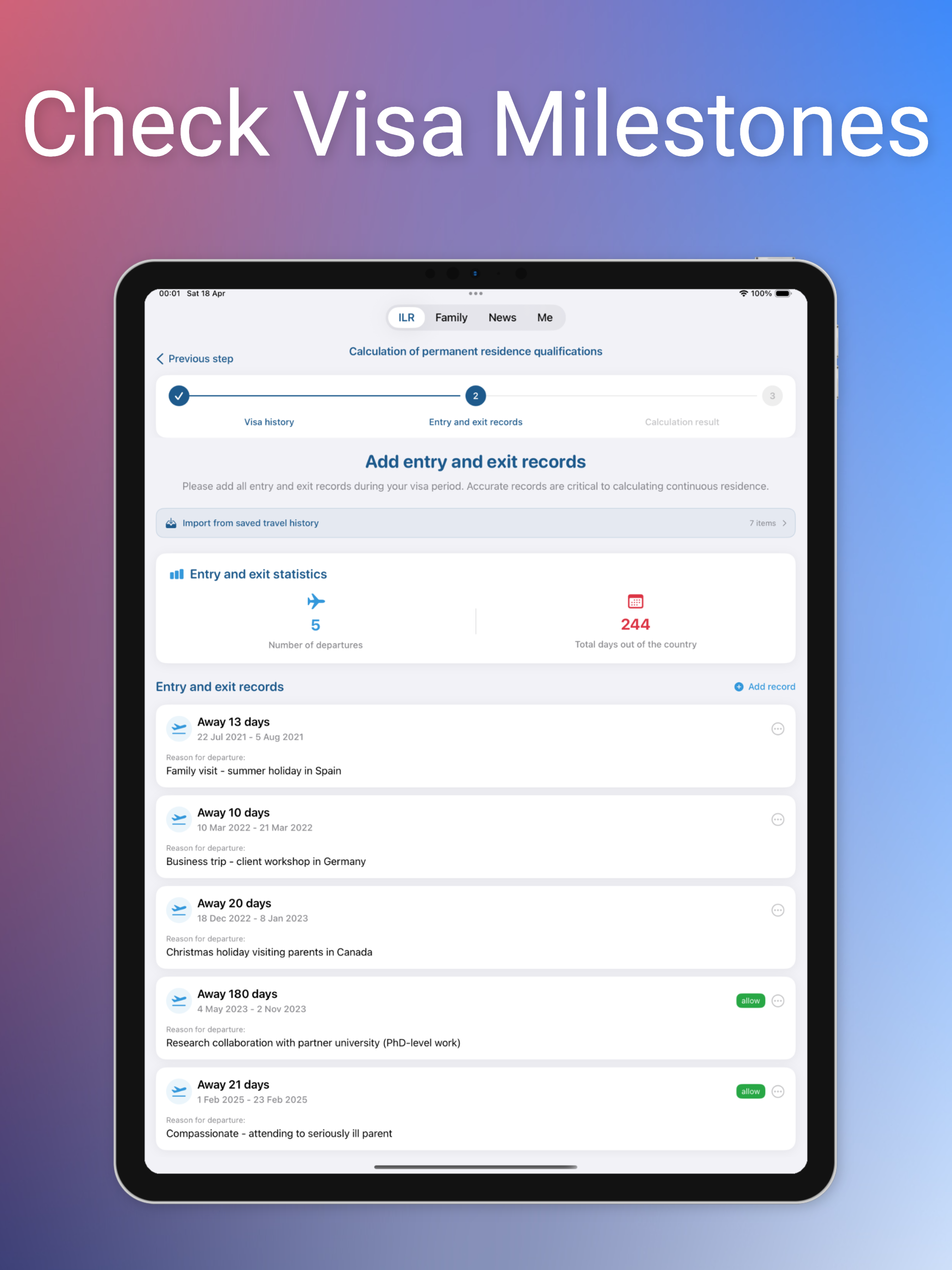 ILR Timer: UK Settlement