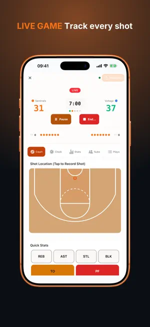 Basketball Stats App screenshot 1