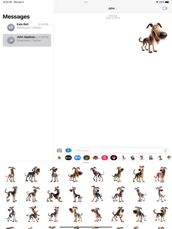 Screenshot #4 pour Goofy Irish Wolfhound Stickers