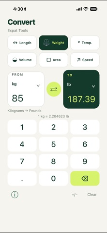 Expat Tools: Convert Screenshot 3 of 4