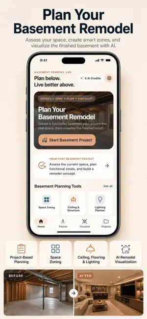 Basement Remodel AI Planner screenshot 1