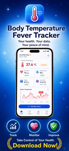 Body Temperature Fever Track iPhone screenshot