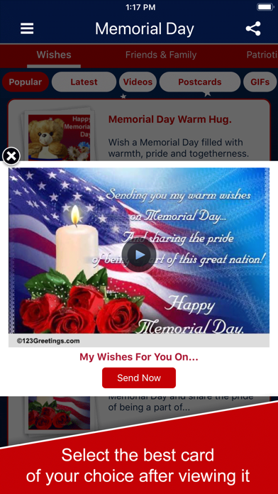 Memorial Day eCard & Greetings Screenshot