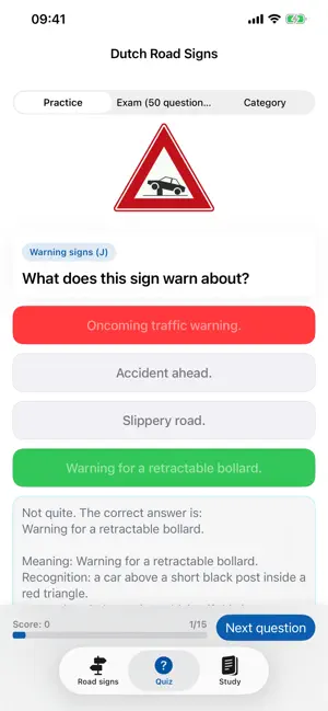 Dutch Road Signs Quiz screenshot 4