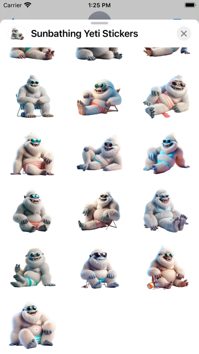 Screenshot #3 pour Sunbathing Yeti Stickers