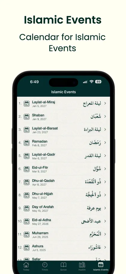 Captura 6 de 6 de Prayer Times Qibla Compass Pro