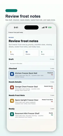 Captura de pantalla de Freezer Frost Log Pad en iPhone 3