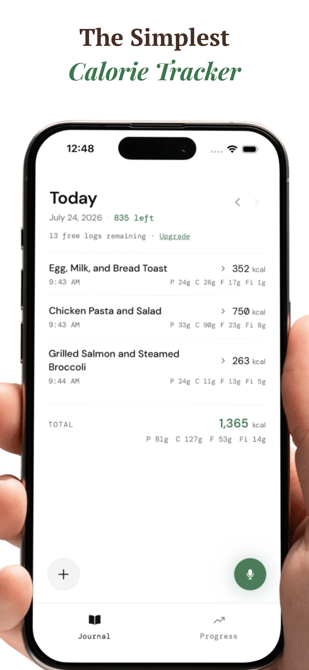 BitePad: Voice Calorie Tracker screenshot 2