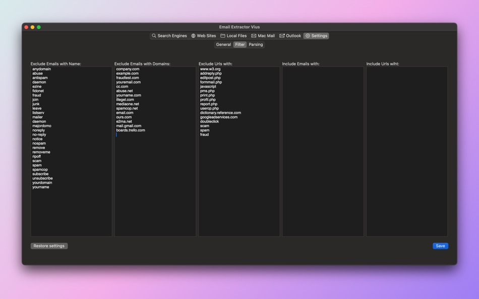 #8. Email Extractor Vius (macOS) 作者: Igor Uscov