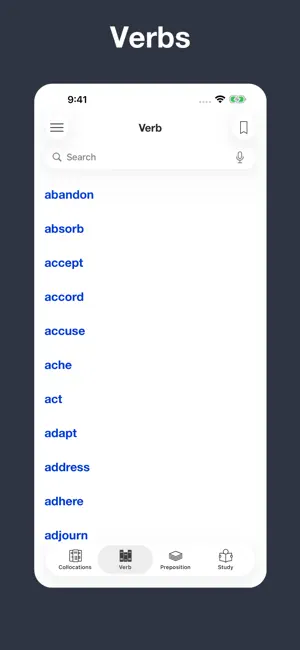 Verb Preposition Collocations screenshot 4