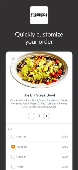 Freebirds World Burrito screenshot 2