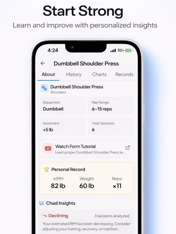 Progressive Overload: Gym Log iPad screenshot