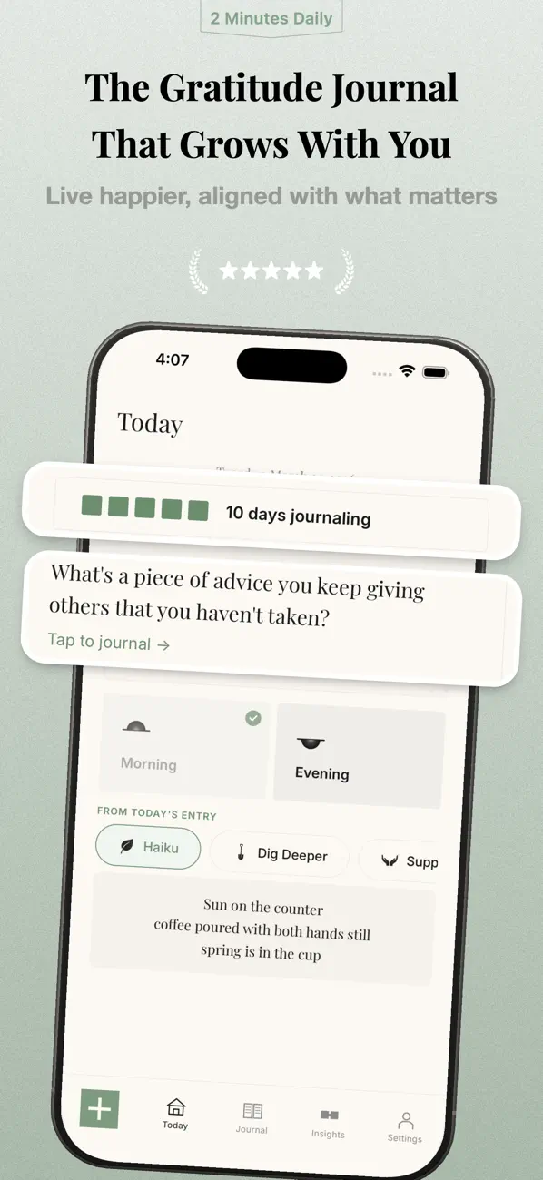 Screenshot #1 pour Already There: AI journal