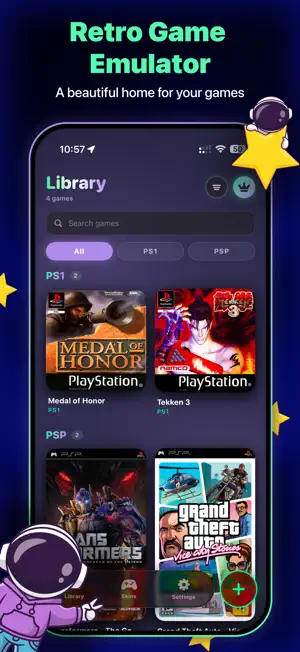 EMUspace: PS1 & PSP Emulator screenshot 1