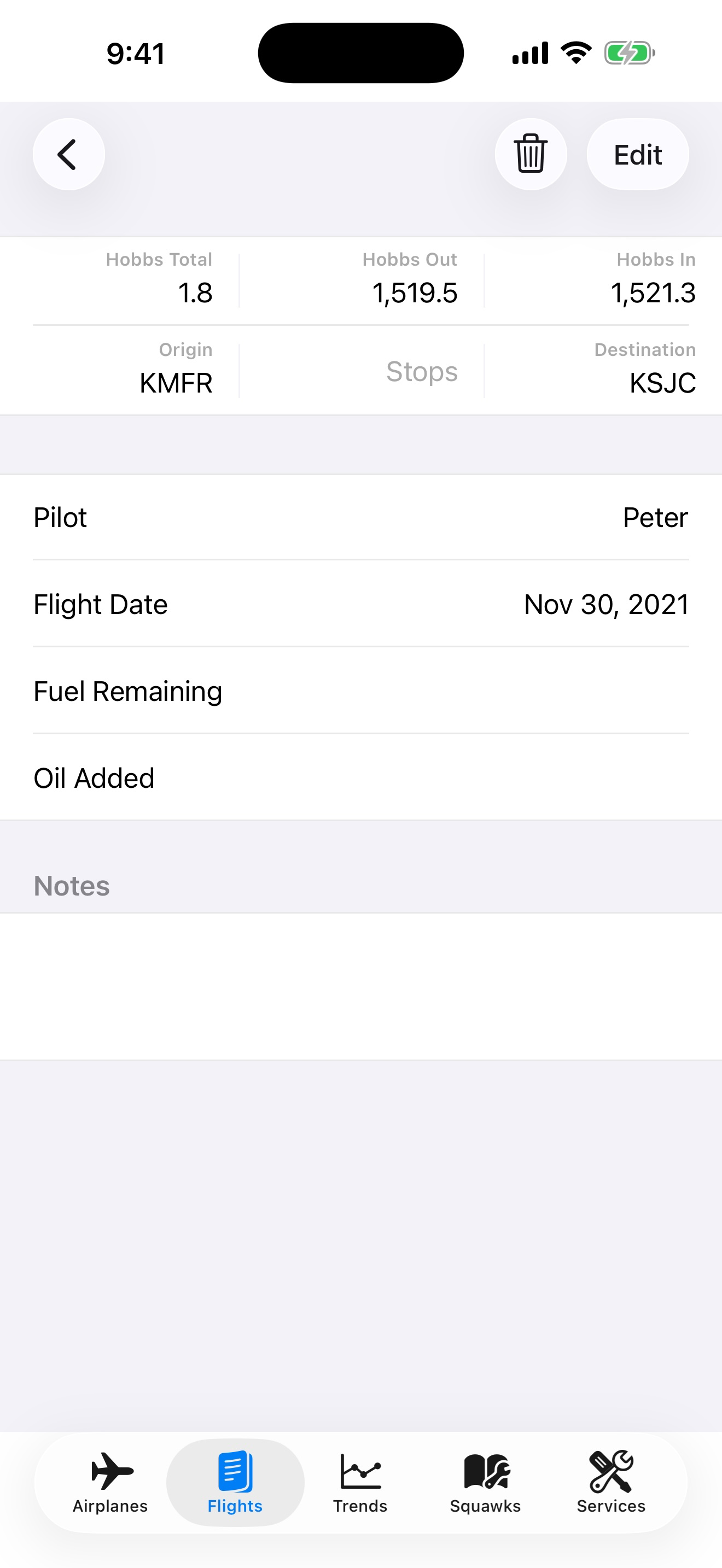 aeroLogbook