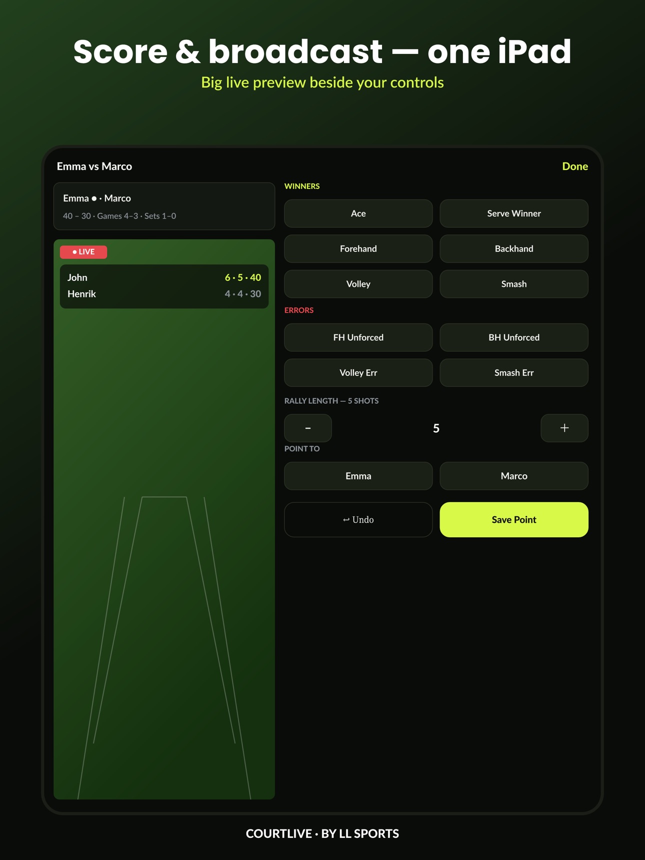 Screenshot 6 of CourtLive: Score & Broadcast
