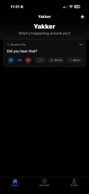 Yakker share anonymously screenshot 1