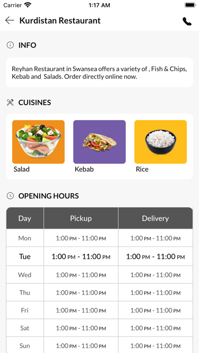 Reyhan Restaurant Screenshot