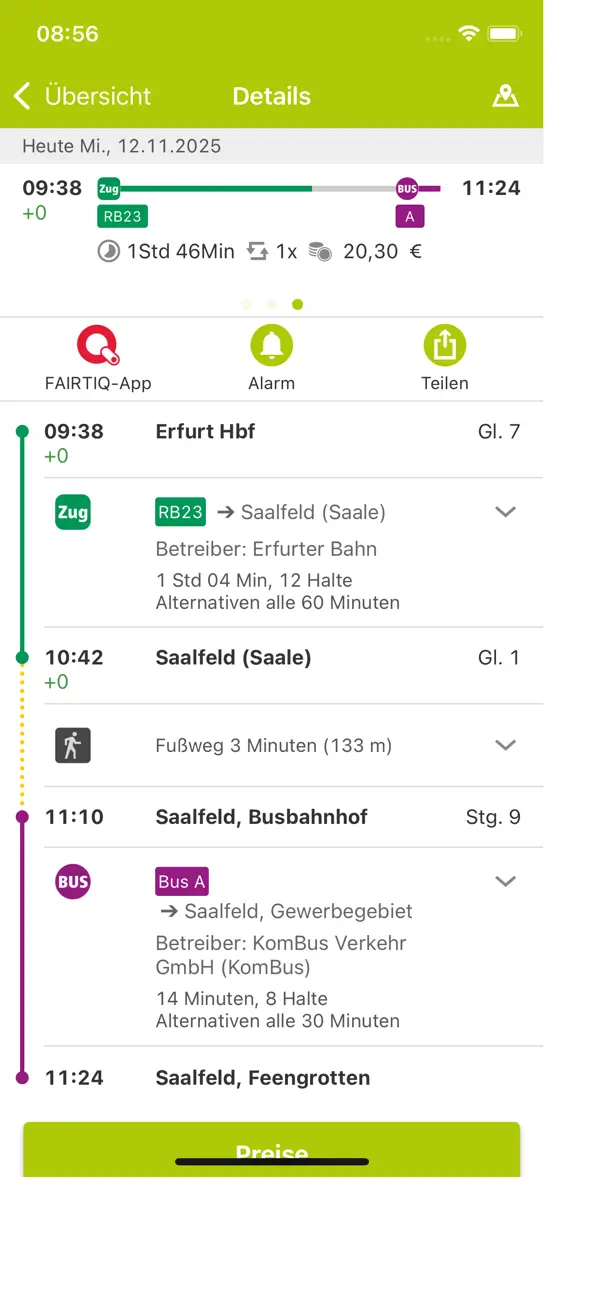 Screenshot #1 pour VMT - Verkehrsverbund...
