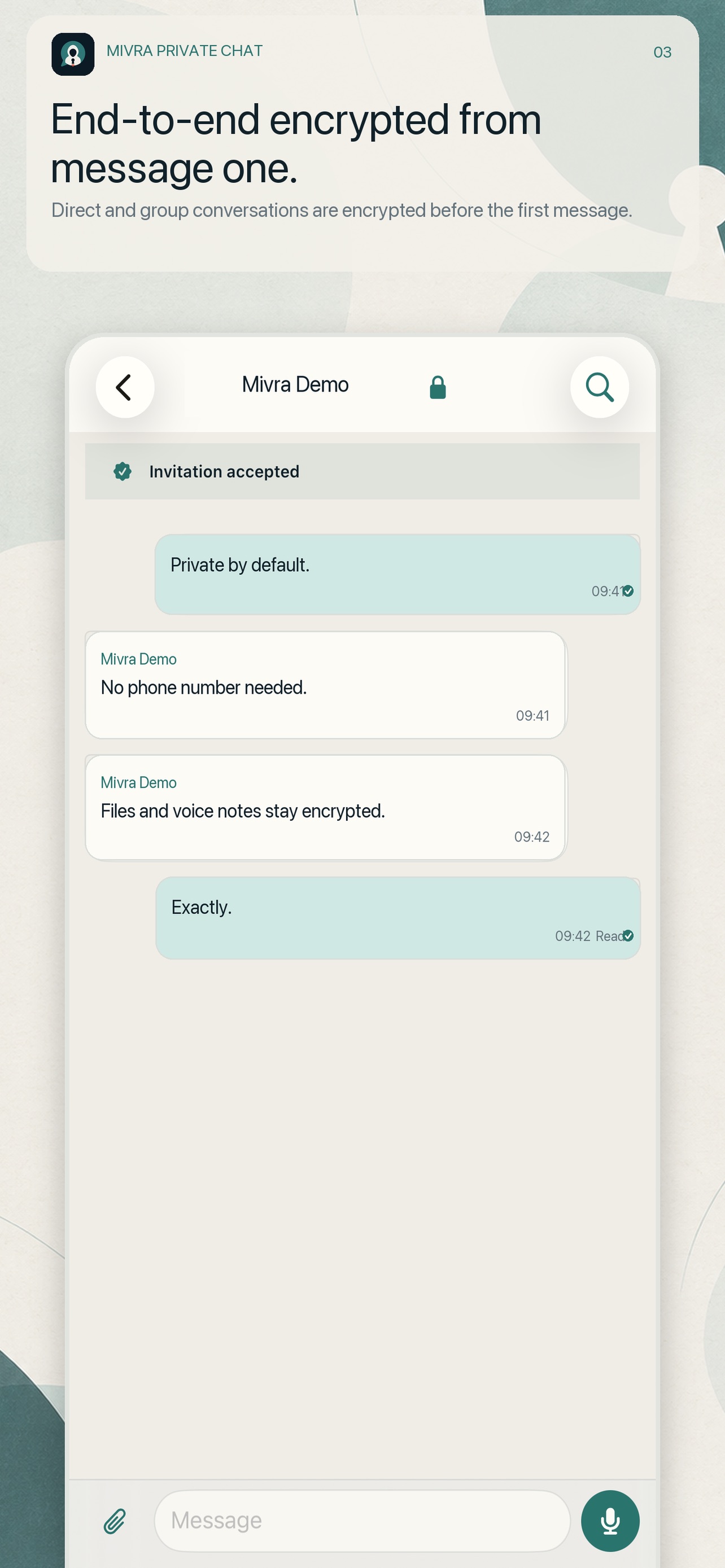 Screenshot 2 of Mivra: Private Chat