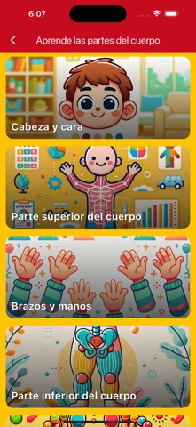 Learning Spanish Body Parts screenshot
