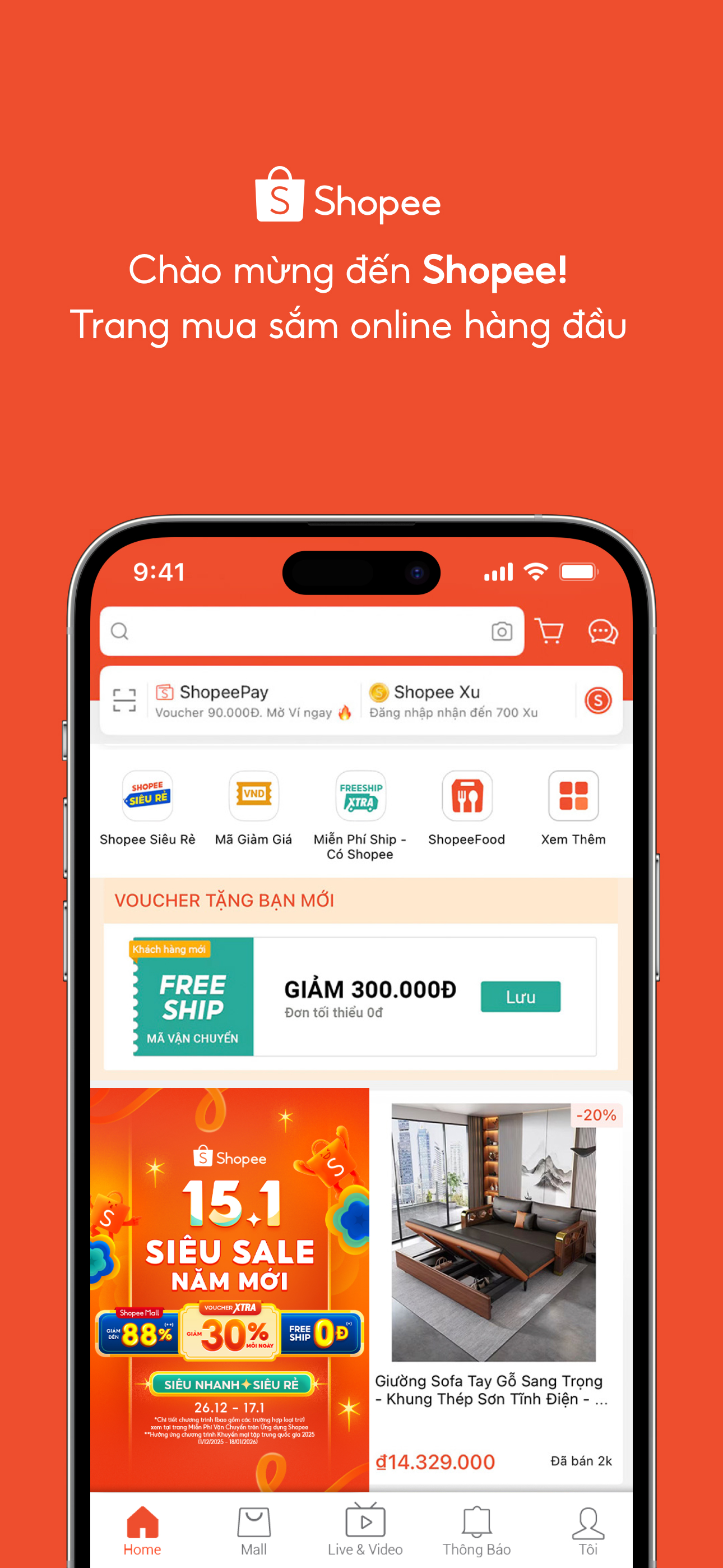 15.1 Shopee Đại Tiệc Năm Mới