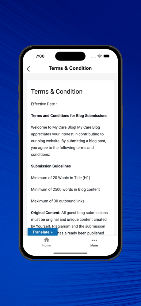 MyCare Blog screenshot 2