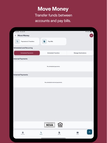 NCFCU iPad screenshot