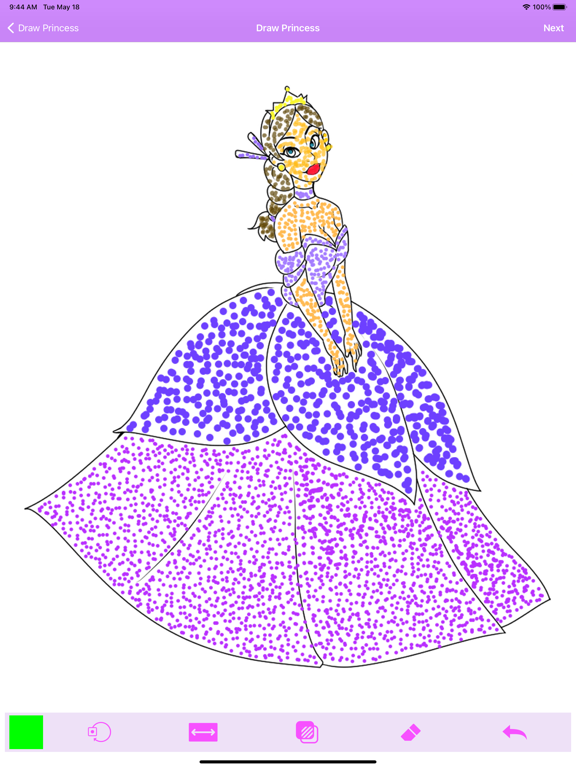 Screenshot #5 pour Jeux de coloriage de princesse