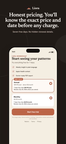 Liora: Perimenopause Tracker Screenshot 6 of 8