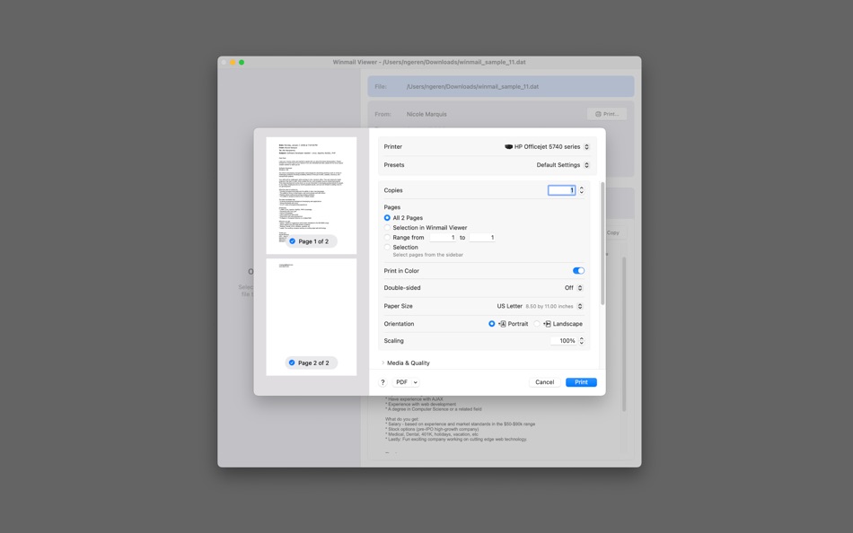 #6. Winmail Viewer (macOS) De: Noel Geren