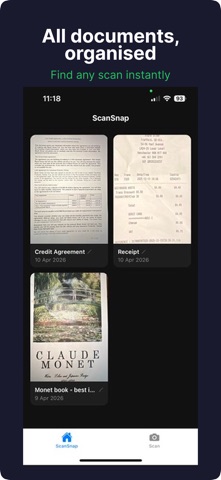 ScanSnap -Document Scanner PDF screenshot
