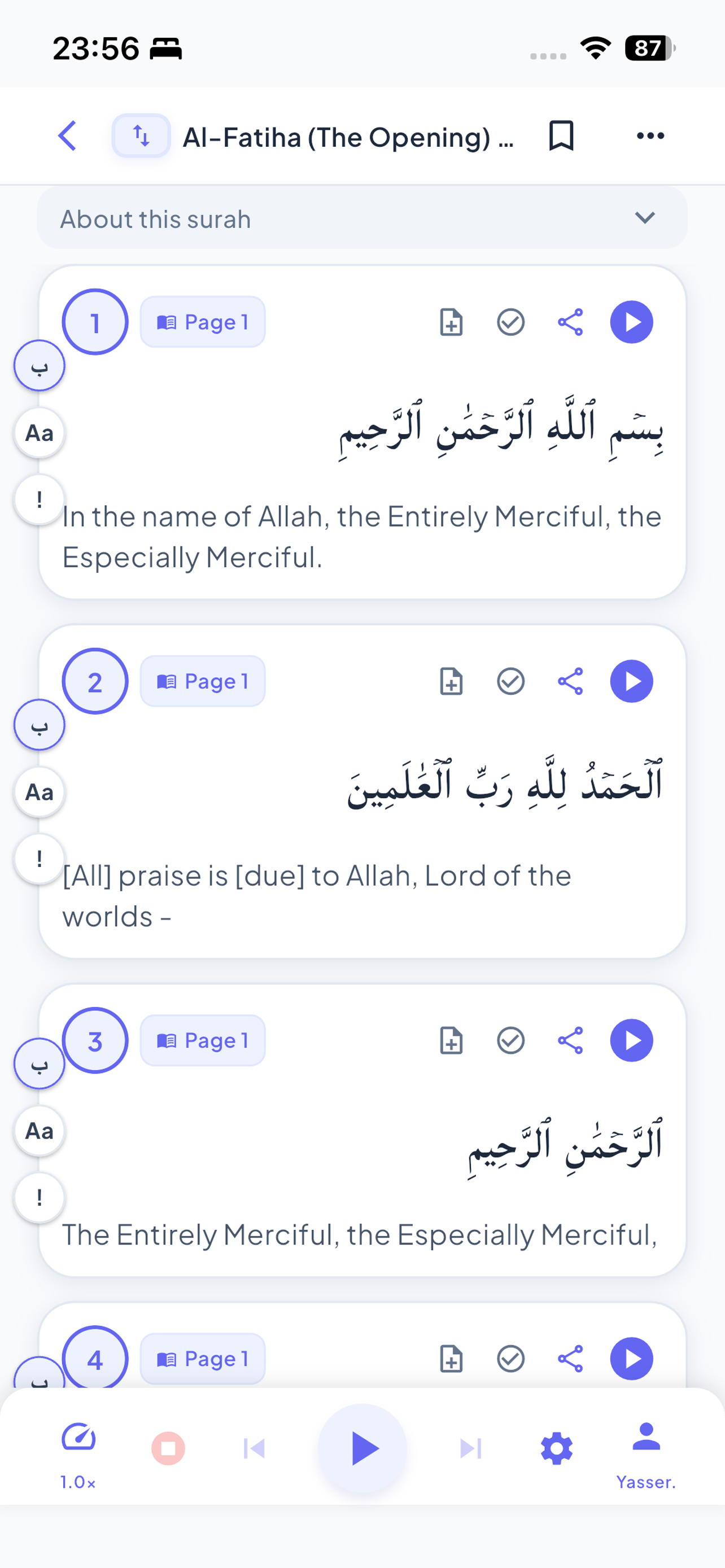 Nida Adhan Prayer Times, Quran screenshot 10