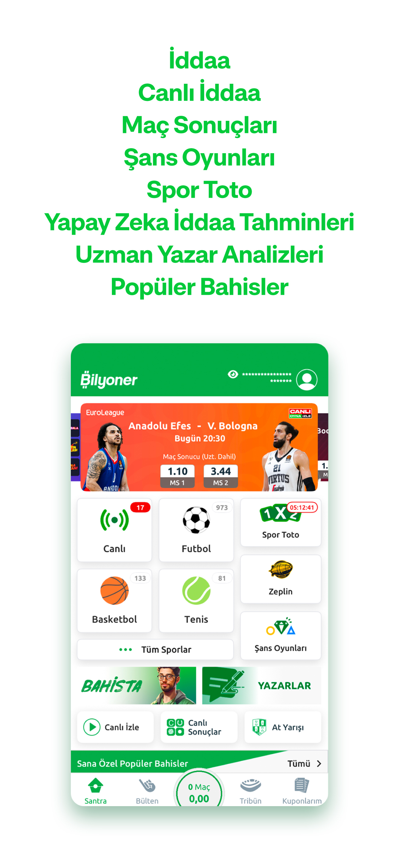 Bilyoner - İddaa & Canlı Bahis
