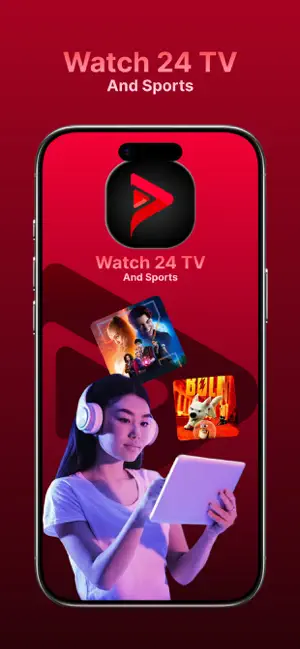 Watch 24 TV & Sports Plus iPhone screenshot 1