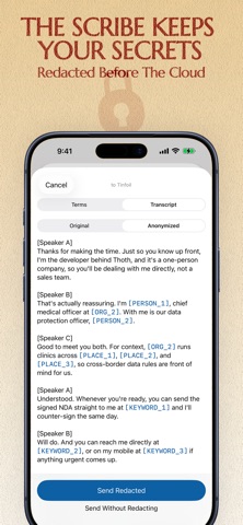 Thoth - Your Private AI Scribe iPhone screenshot