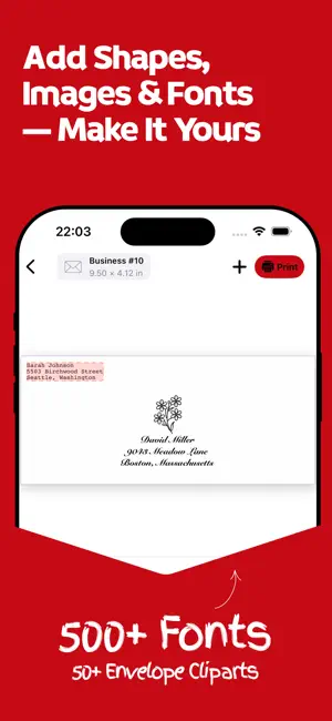 Envelope Printer Address Label screenshot 3